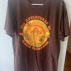 The Adventures of Magic Mushroom Tee Size L
